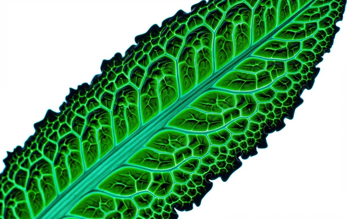 Precision botanical structure representing nutritional science
